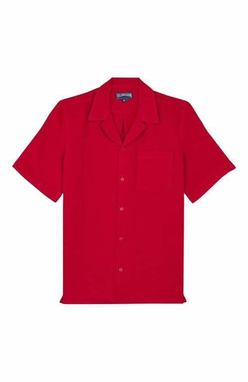 Mens Garment-Dyed Linen Camp Shirt Product Image