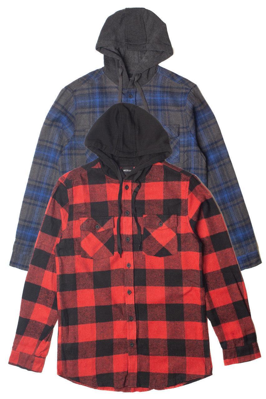 Hooded Flannel Shirt Product Image