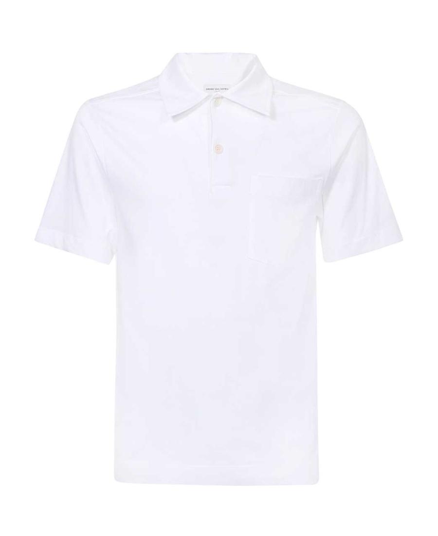 DRIES VAN NOTEN Short-sleeved Polo Shirt In White Product Image