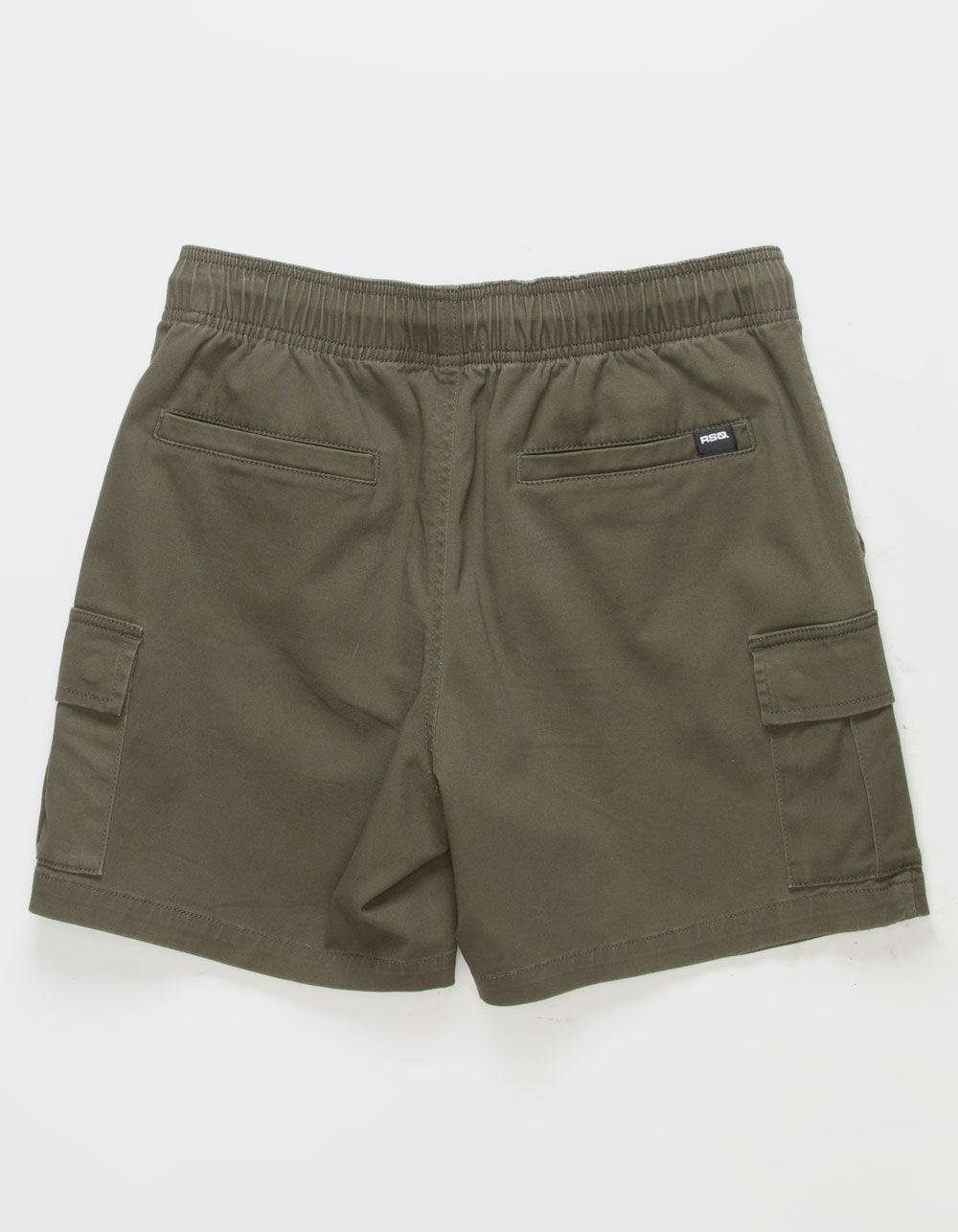 RSQ Mens Cargo Twill Pull On Shorts - BLACK Product Image