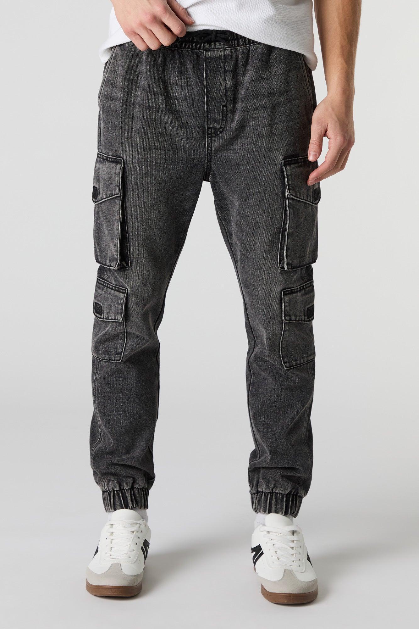 Denim Multi Pocket Cargo Jogger Male Product Image