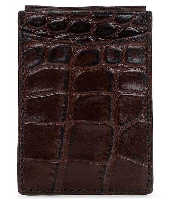 Nash Moderna Faux-Croco Full-Grain Leather Magnetic Money Clip Product Image