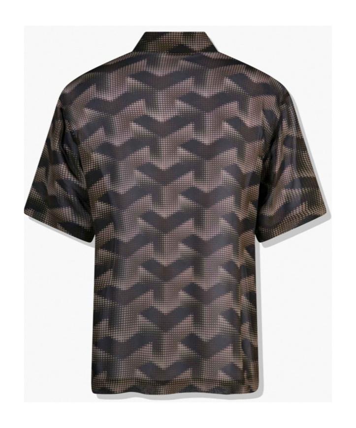 DRIES VAN NOTEN Printed Short-sleeved Shirt In Black Product Image