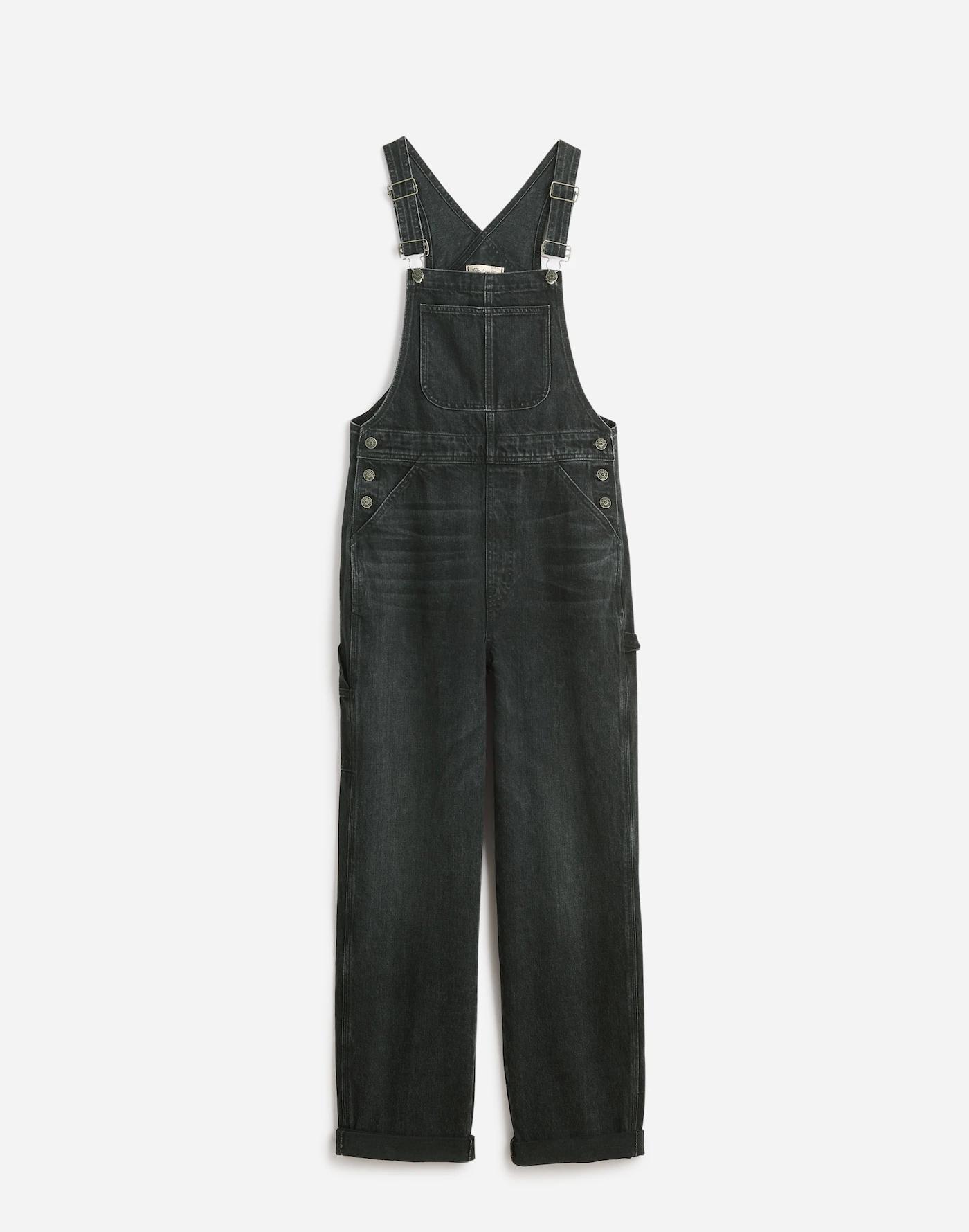 Denim Oversized Carpenter Overalls in Oakville Wash Product Image