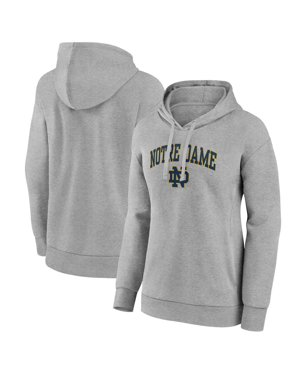 Womens Fanatics Heather Gray Notre Dame Fighting Irish Evergreen Campus Pullover Hoodie Product Image