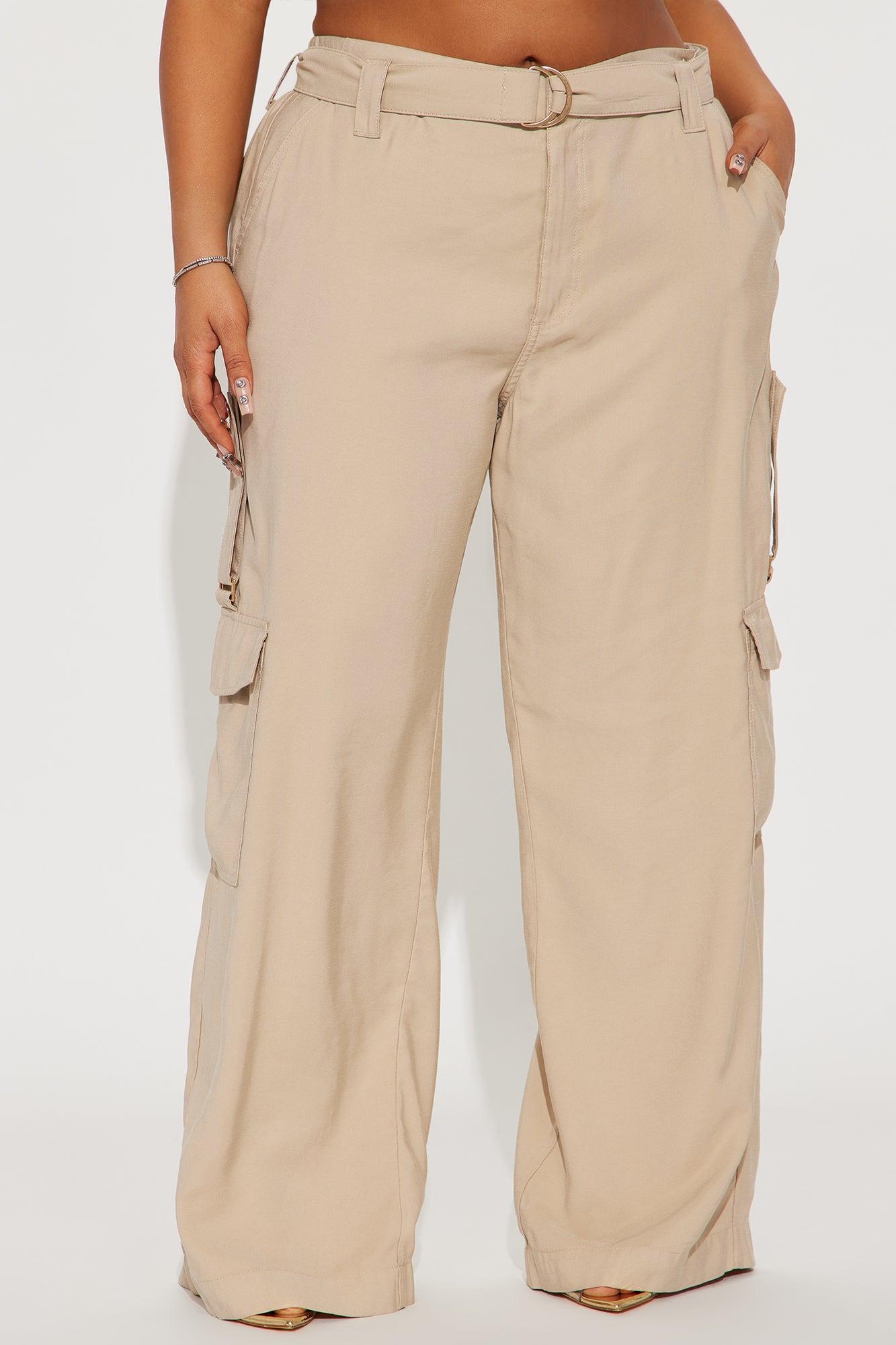 Make You Stay Wide Leg Pant - Khaki Product Image