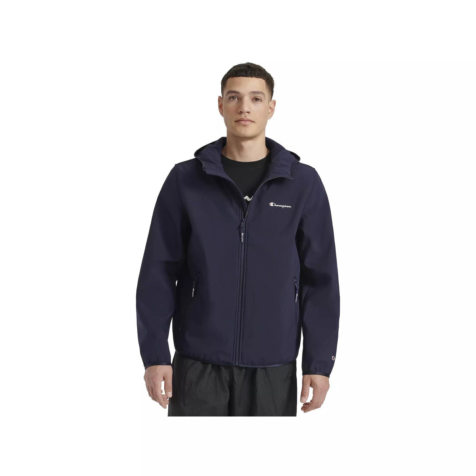 Men's Champion® Active Soft Shell Jacket With Hood, Size: Medium, Blue Product Image