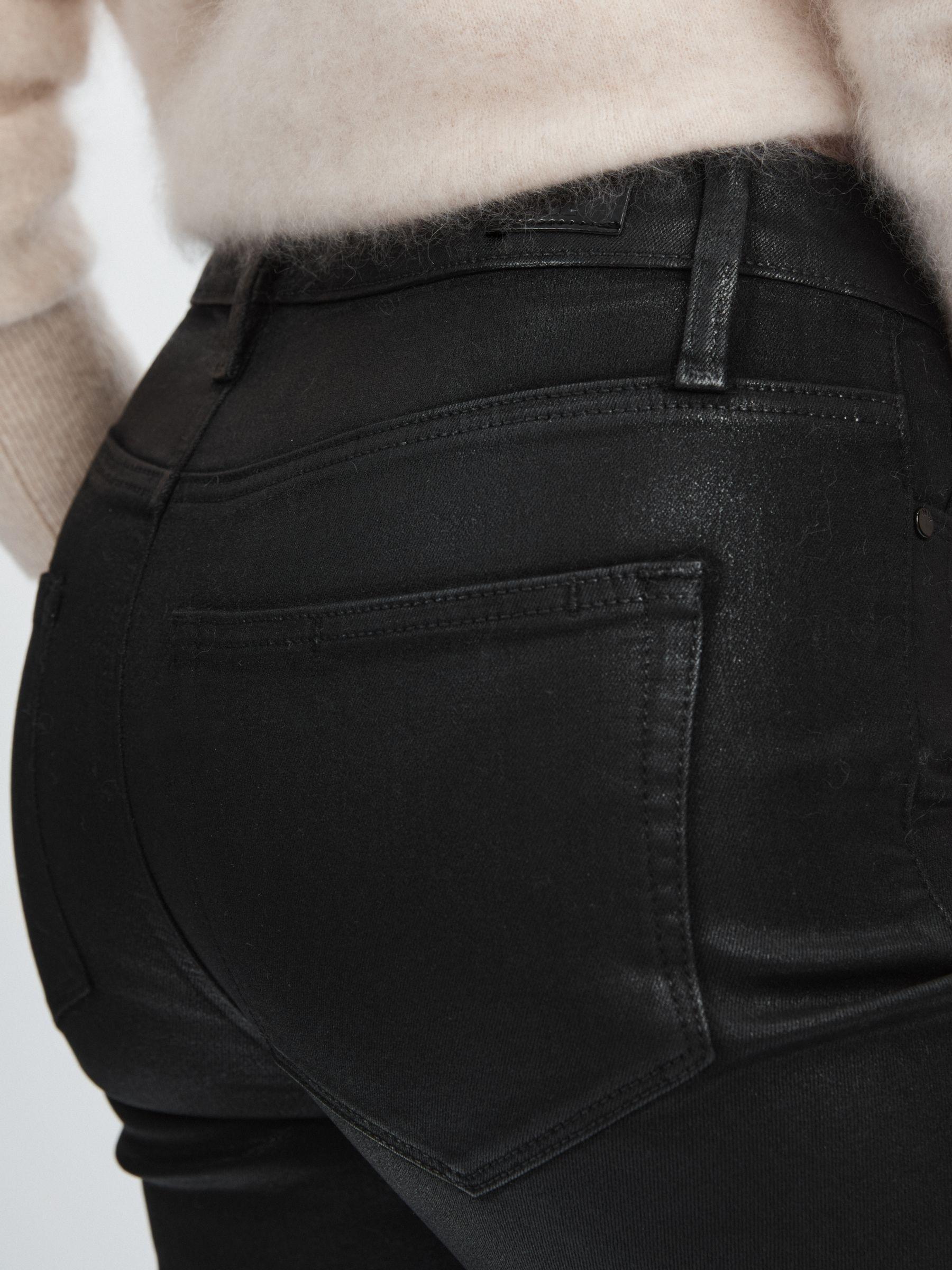 Paige Coated Straight-Leg Jeans in Black Product Image