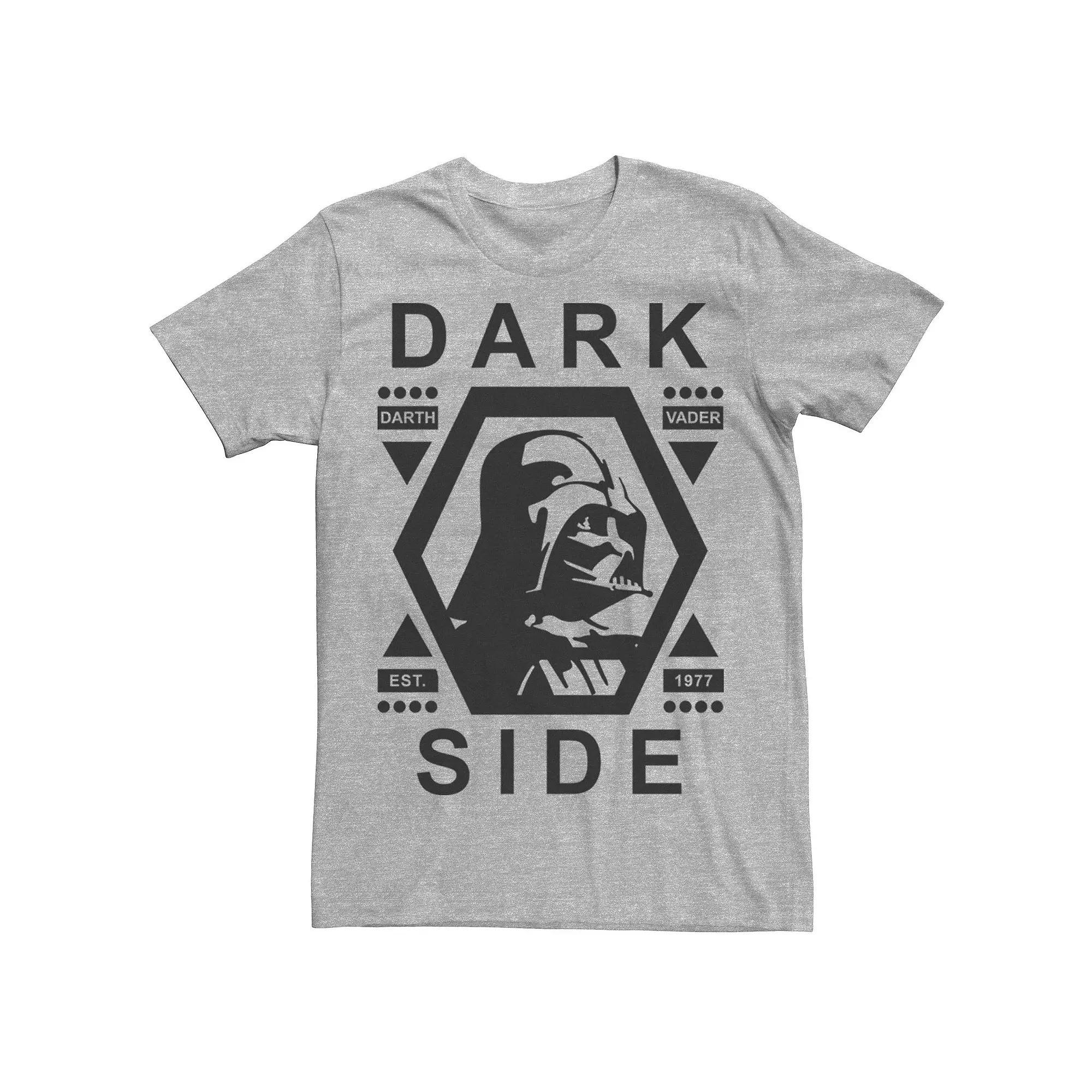 Men's Star Wars Darth Vader Dark Side Geometric Streetwear Graphic Tee, Size: Small, Athletic Grey Product Image
