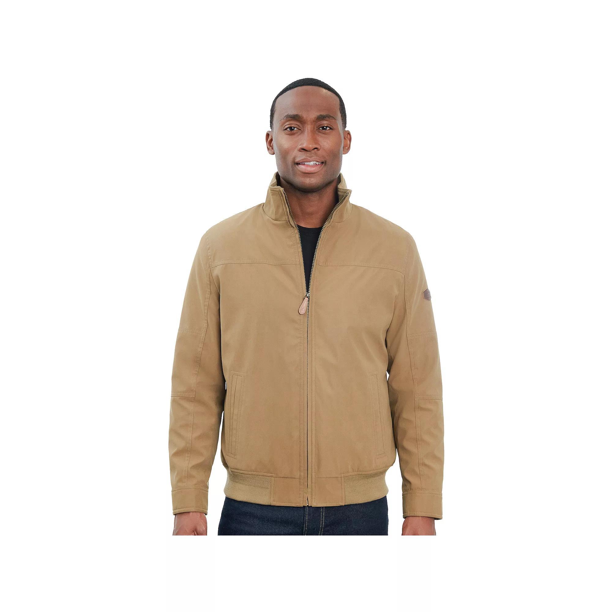 Men's London Fog Sherpa-Lined Microfiber Bomber Jacket, Size: Small, Brown Product Image