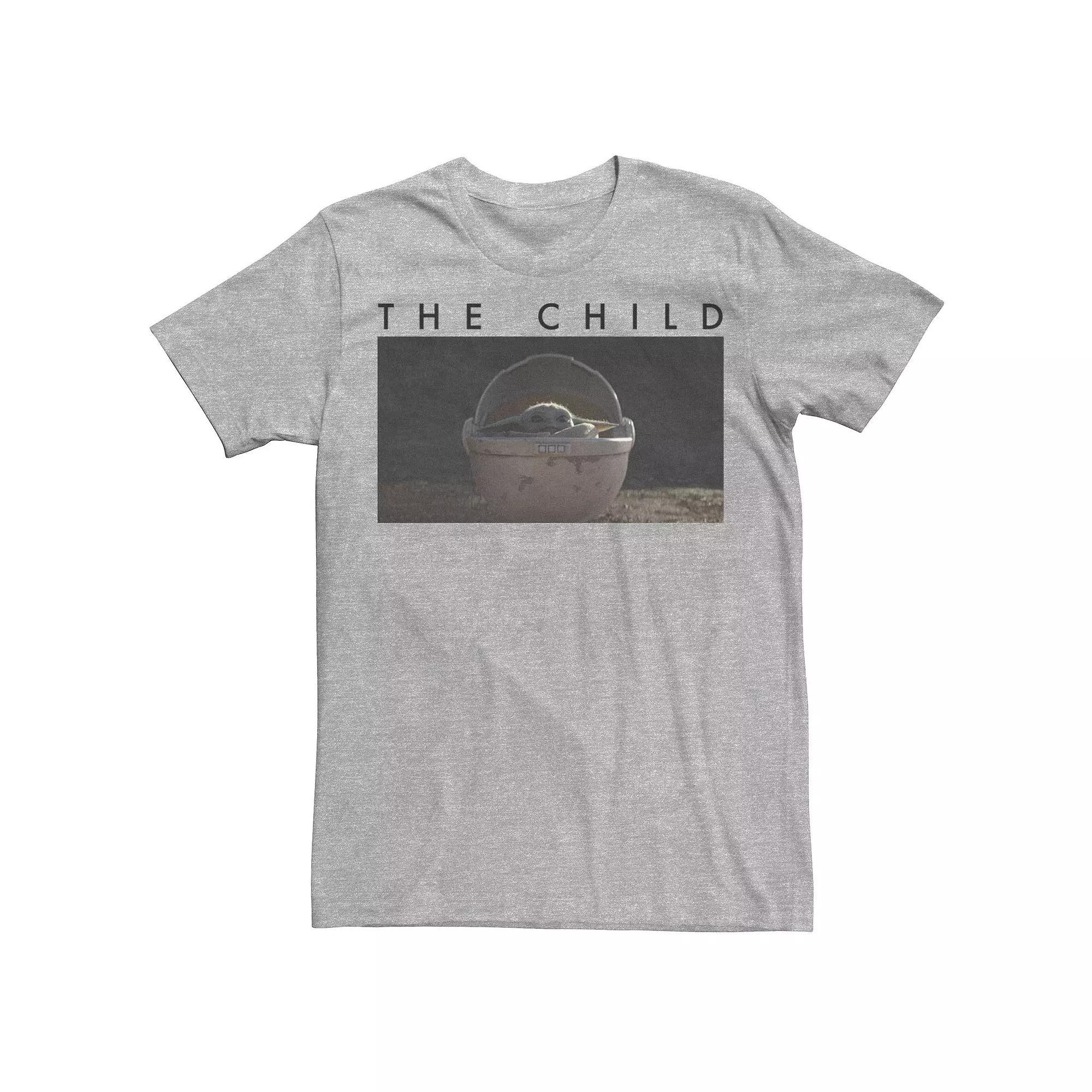 Men's Star Wars The Mandalorian The Child Armed & Dangerous Tee, Size: Small, Athletic Grey Product Image