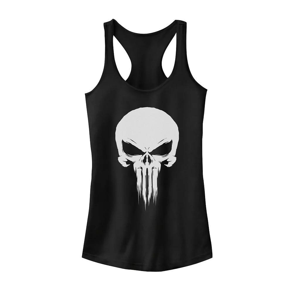 Juniors' Marvel Punisher Fade Skull Logo Tank Top, Girl's, Size: XXL, Black Product Image