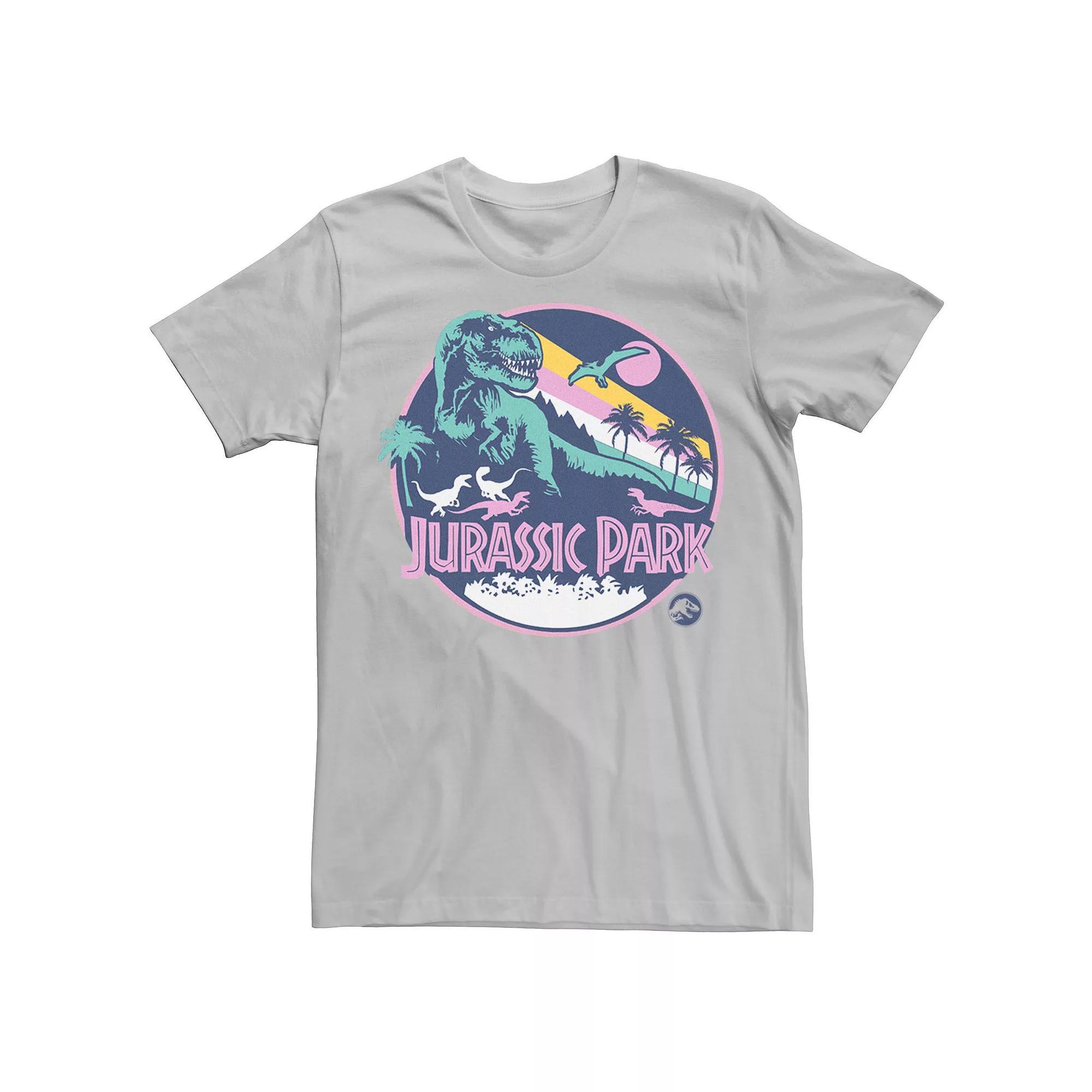 Men's Jurassic Park Retro Rex Scene Tee, Size: Large, Athletic Grey Product Image
