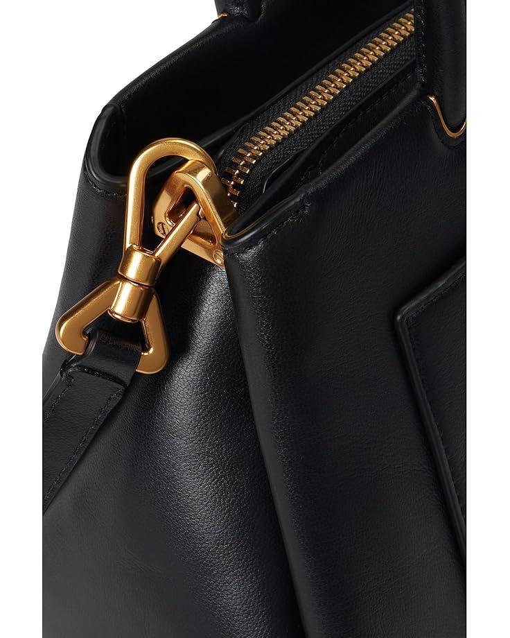 Knott Color-Blocked Pebbled Leather Medium Zip Top Satchel Product Image
