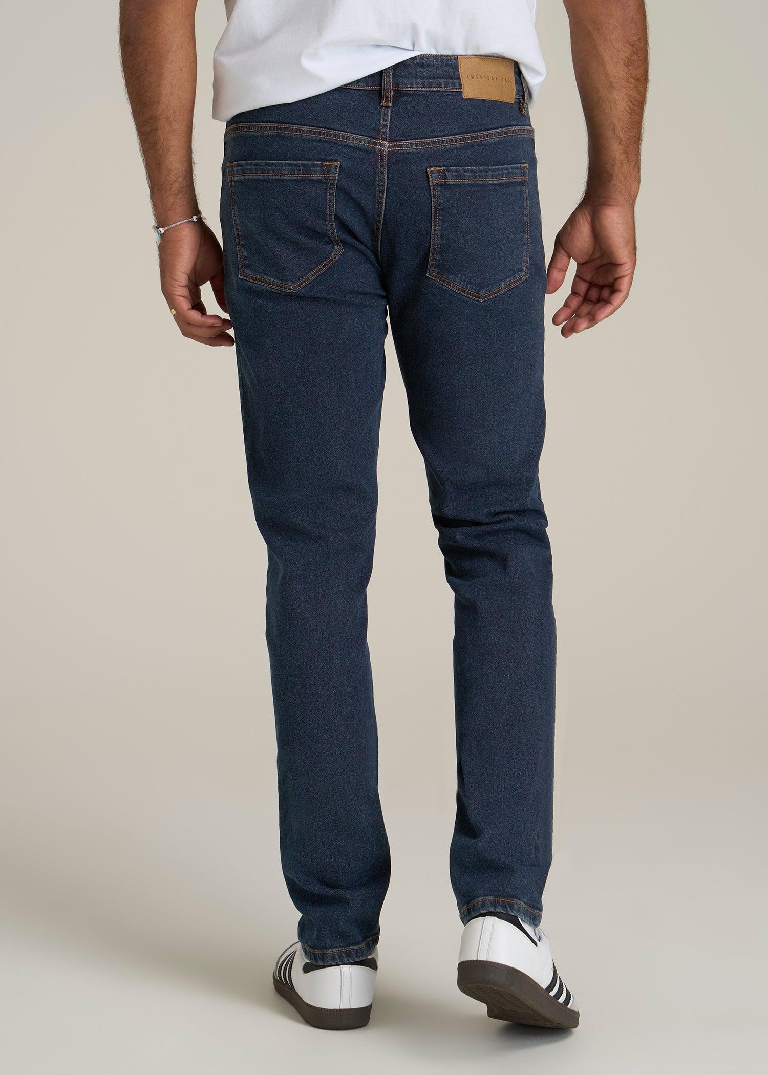 A.T. Basics Men's Dylan Slim Fit Jeans for Tall Men in Charged Blue Product Image