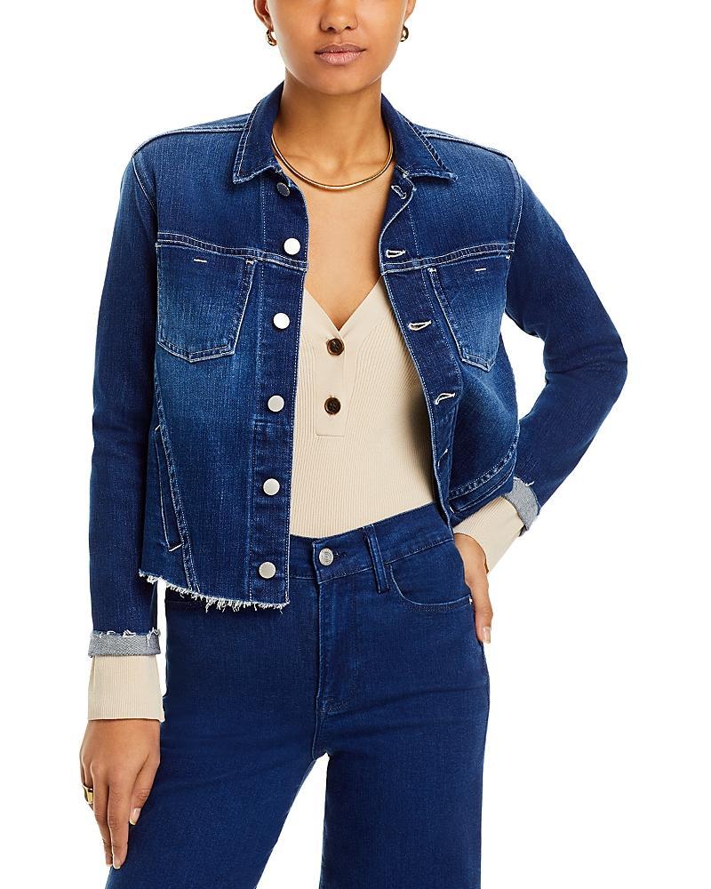 LAgence Janelle Slim-Fit Raw Denim Jacket Product Image