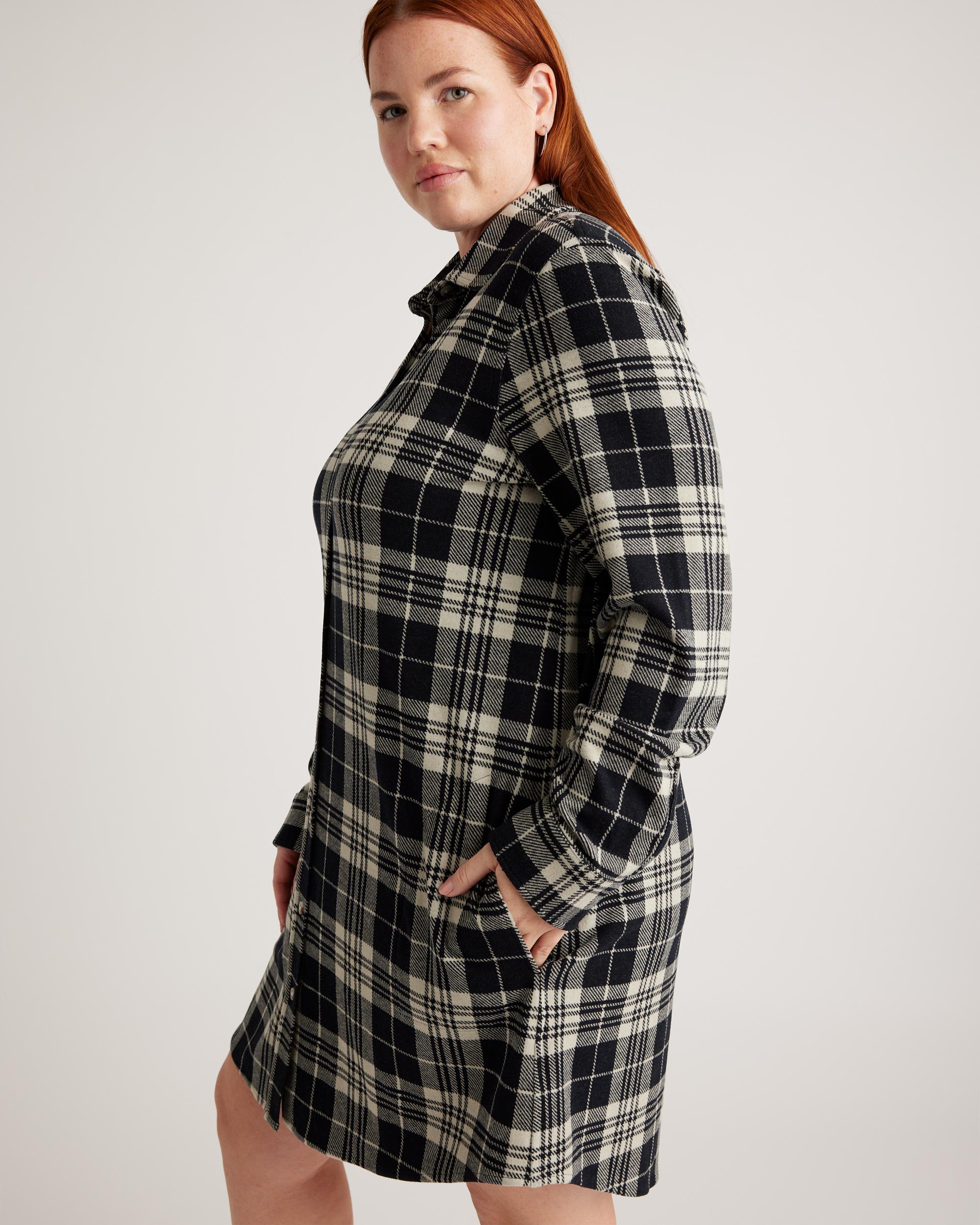 Quince | Women's Stretch Sweater Fleece Shirt Dress Recycled Polyester Product Image
