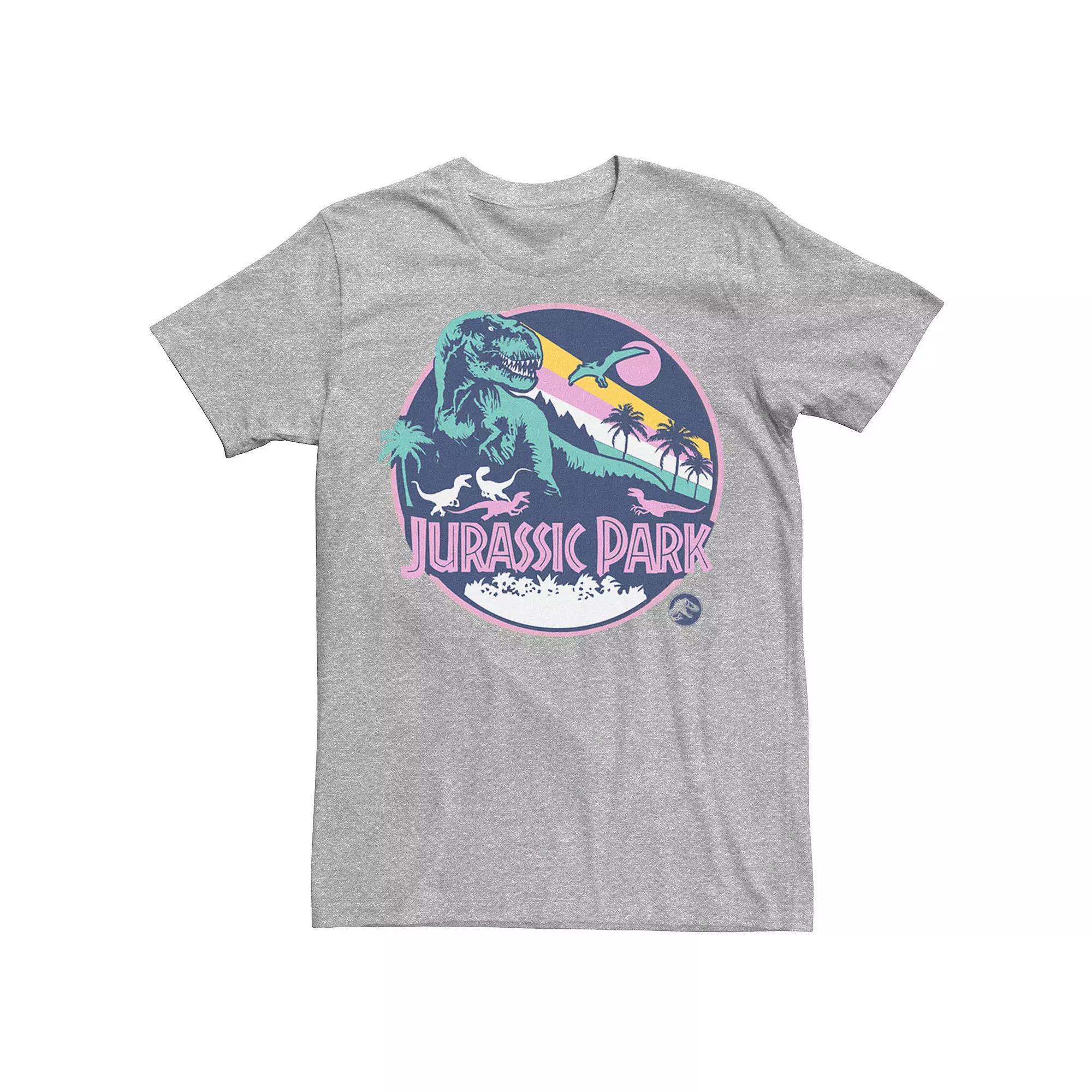 Men's Jurassic Park Retro Rex Scene Tee, Size: Large, Athletic Grey Product Image