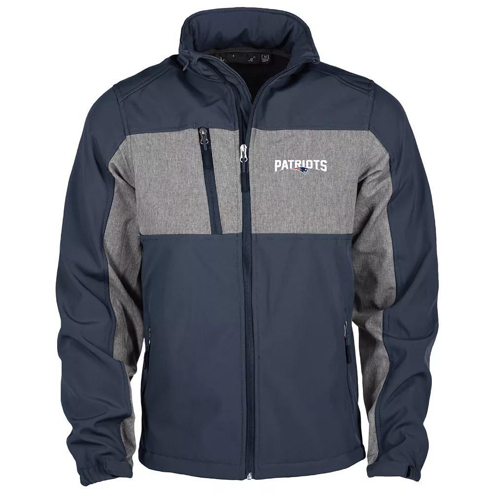 Men's Dunbrooke Navy New England Patriots Circle Zephyr Softshell Full-Zip Jacket, Size: 4XL, Blue Product Image