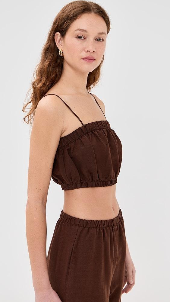 LE BOP Camille Cropped Linen Top | Shopbop Product Image