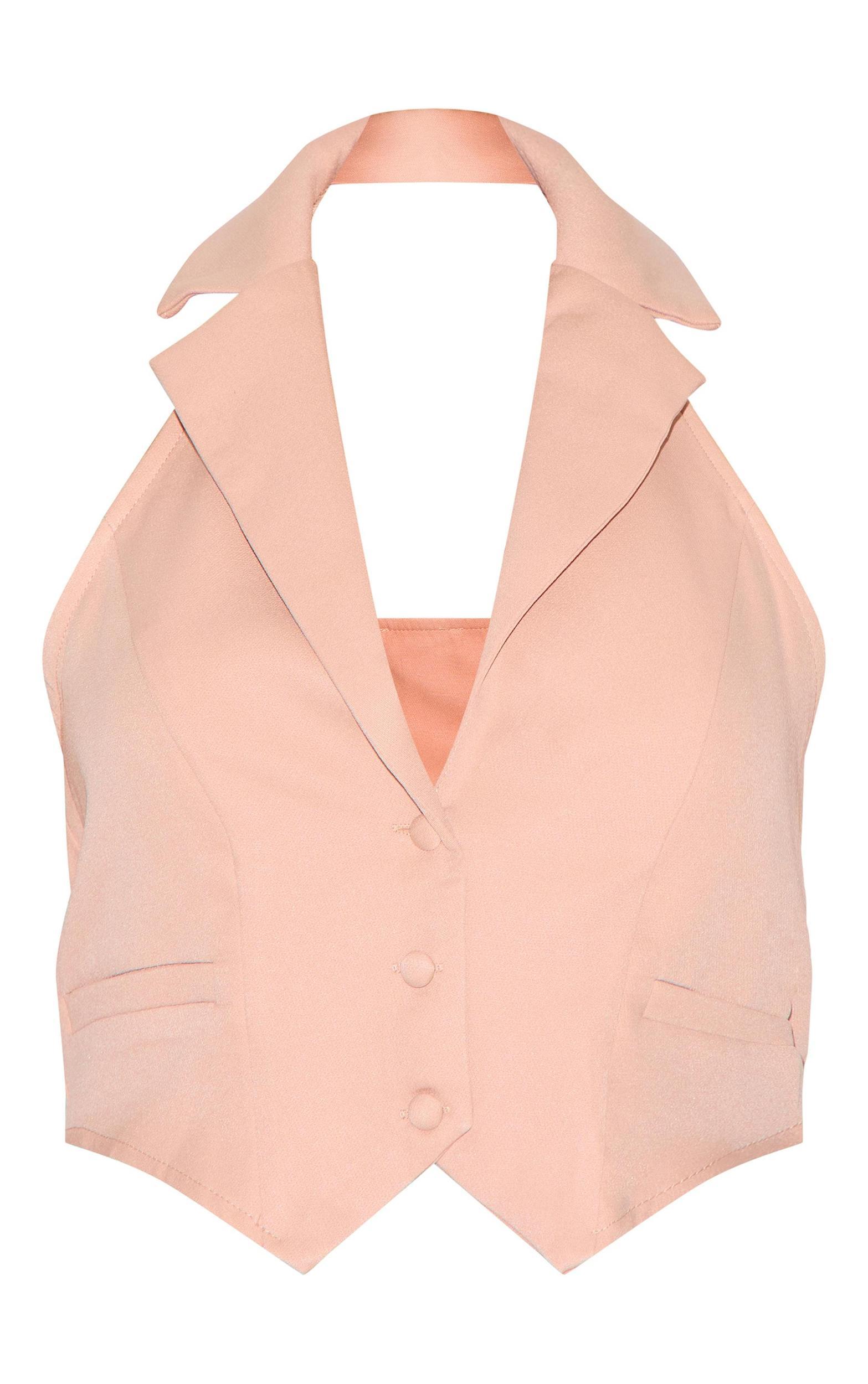Stone Woven Halterneck Vest Product Image