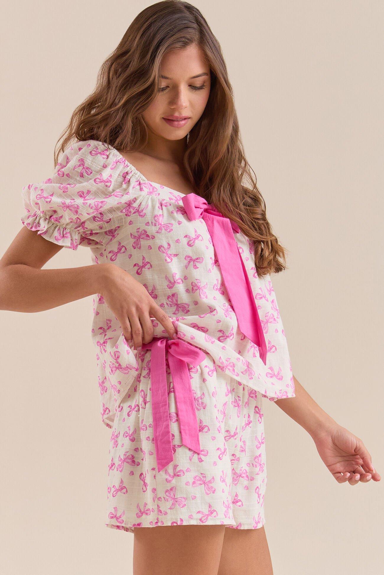 Amarae Bow Sleep Top Product Image