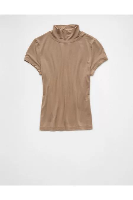 AE Cropped Soft Sexy Mock Neck T-Shirt Women's Product Image