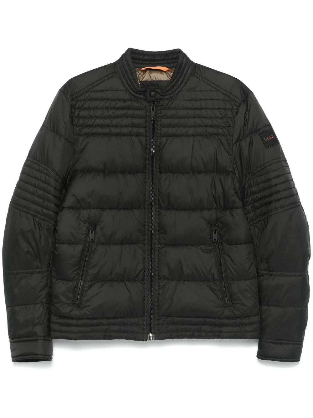 HUGO BOSS Boss Men's High Collar Down Jacket Regular Fit In Black Product Image