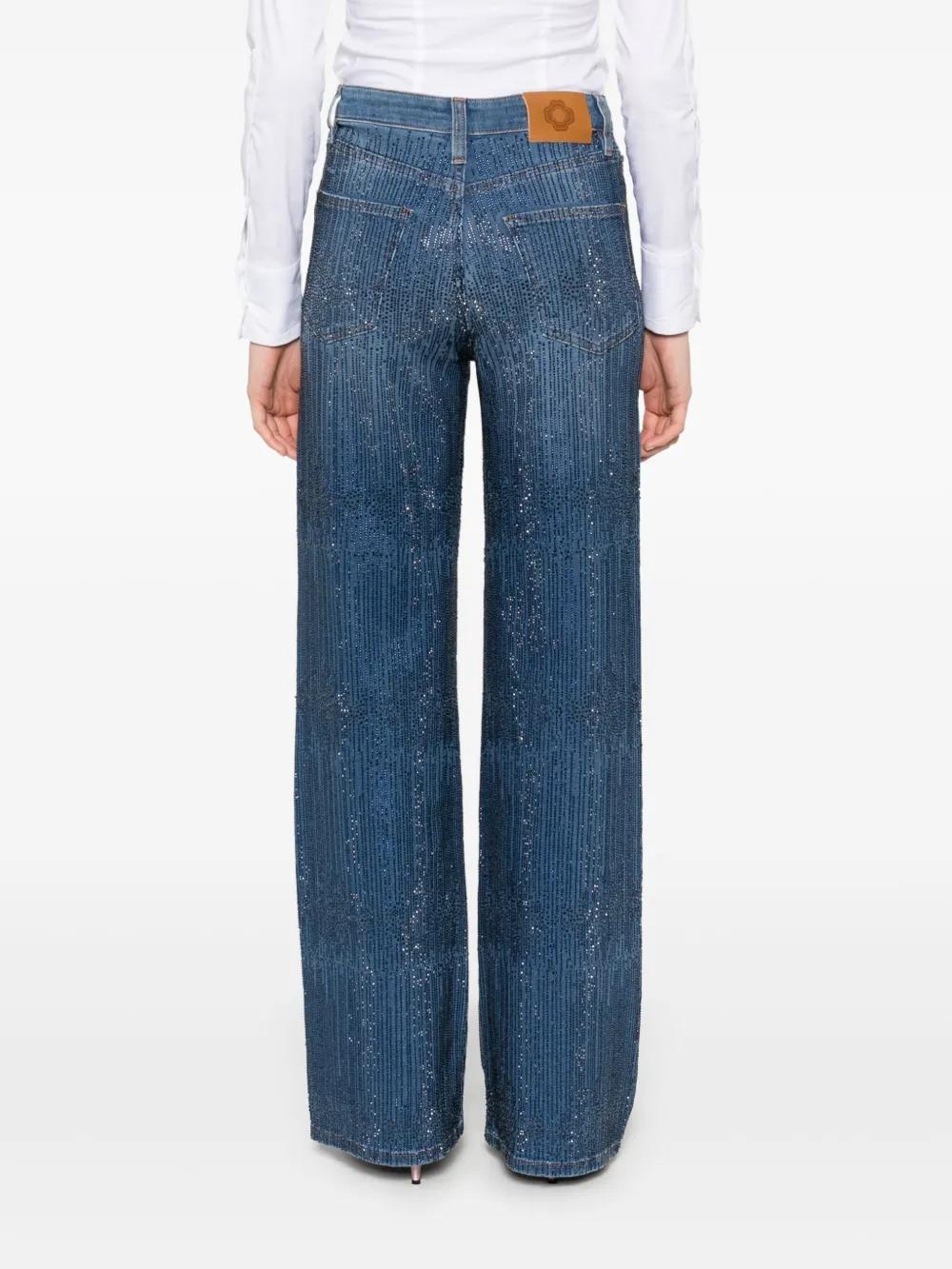 rhinestone-embellished jeans Product Image