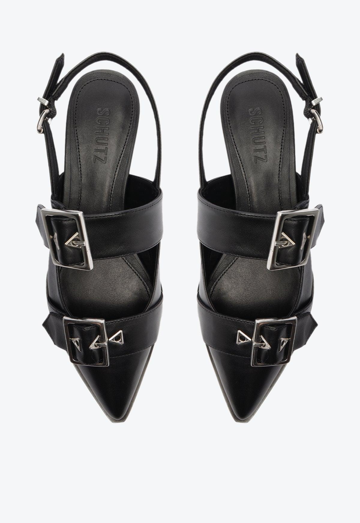 Darla Sling Leather Flat Female Product Image