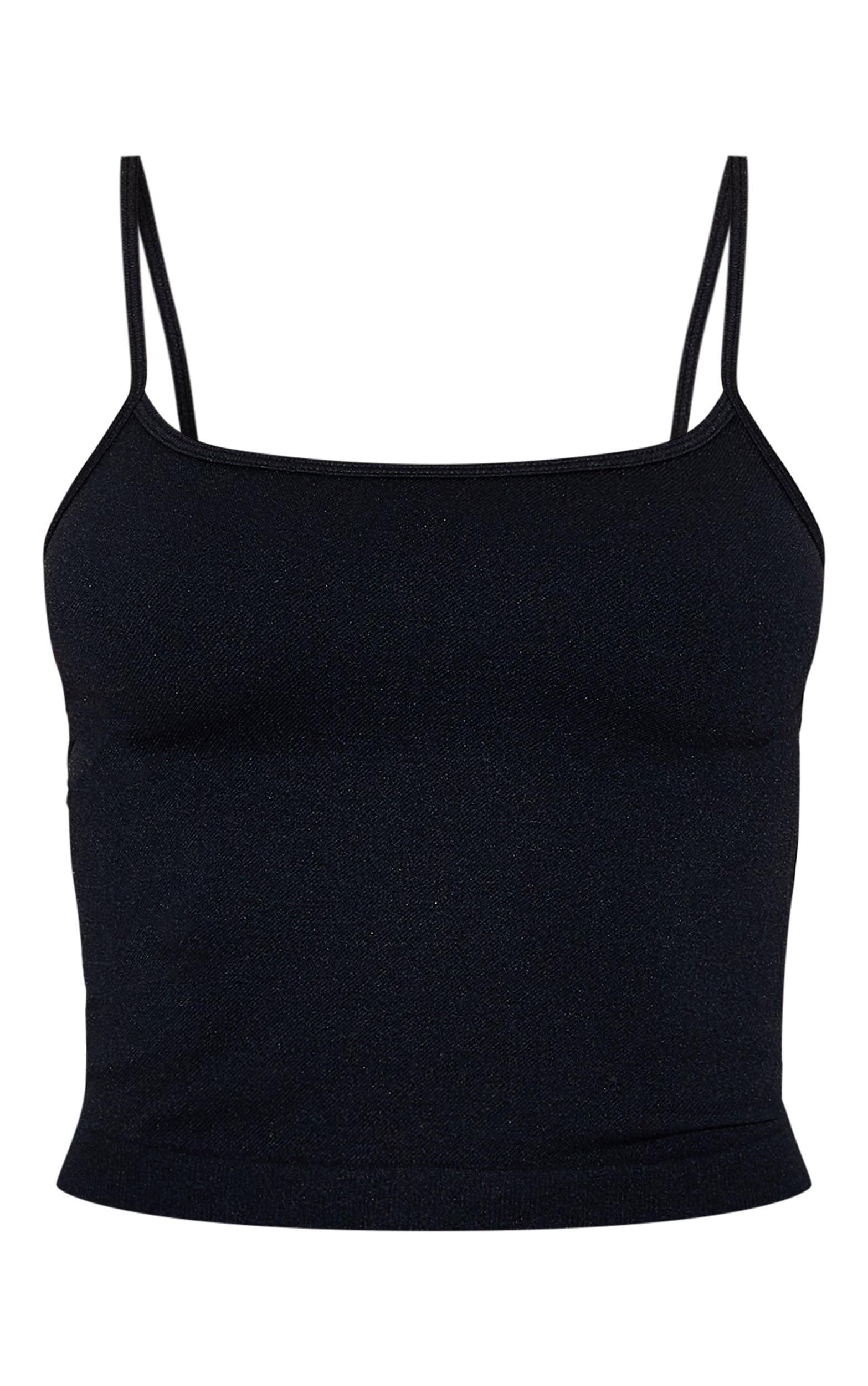Black Seamless Gym Cami Top Product Image