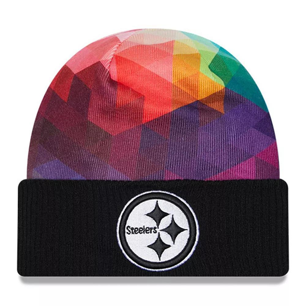 Men's New Era  Black Pittsburgh Steelers 2023 NFL Crucial Catch Cuffed Knit Hat Product Image