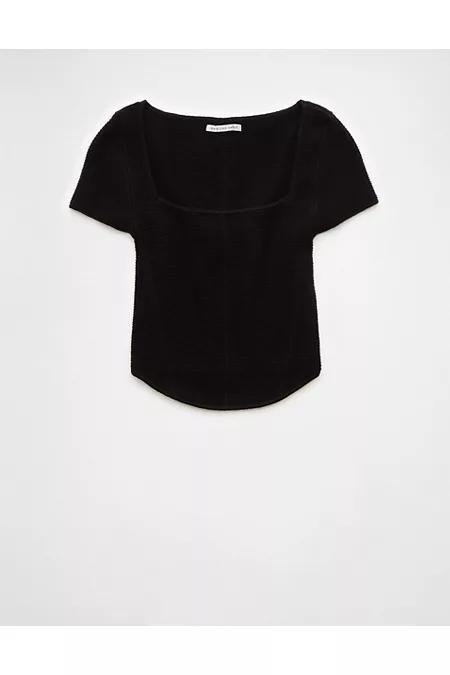 AE Cropped Short-Sleeve Sweater Women's Product Image
