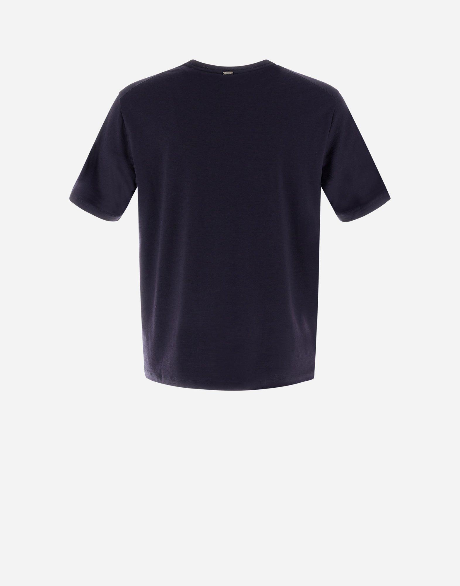 HERNO Resort T-shirt In Soft Wool Jersey In Blue Product Image