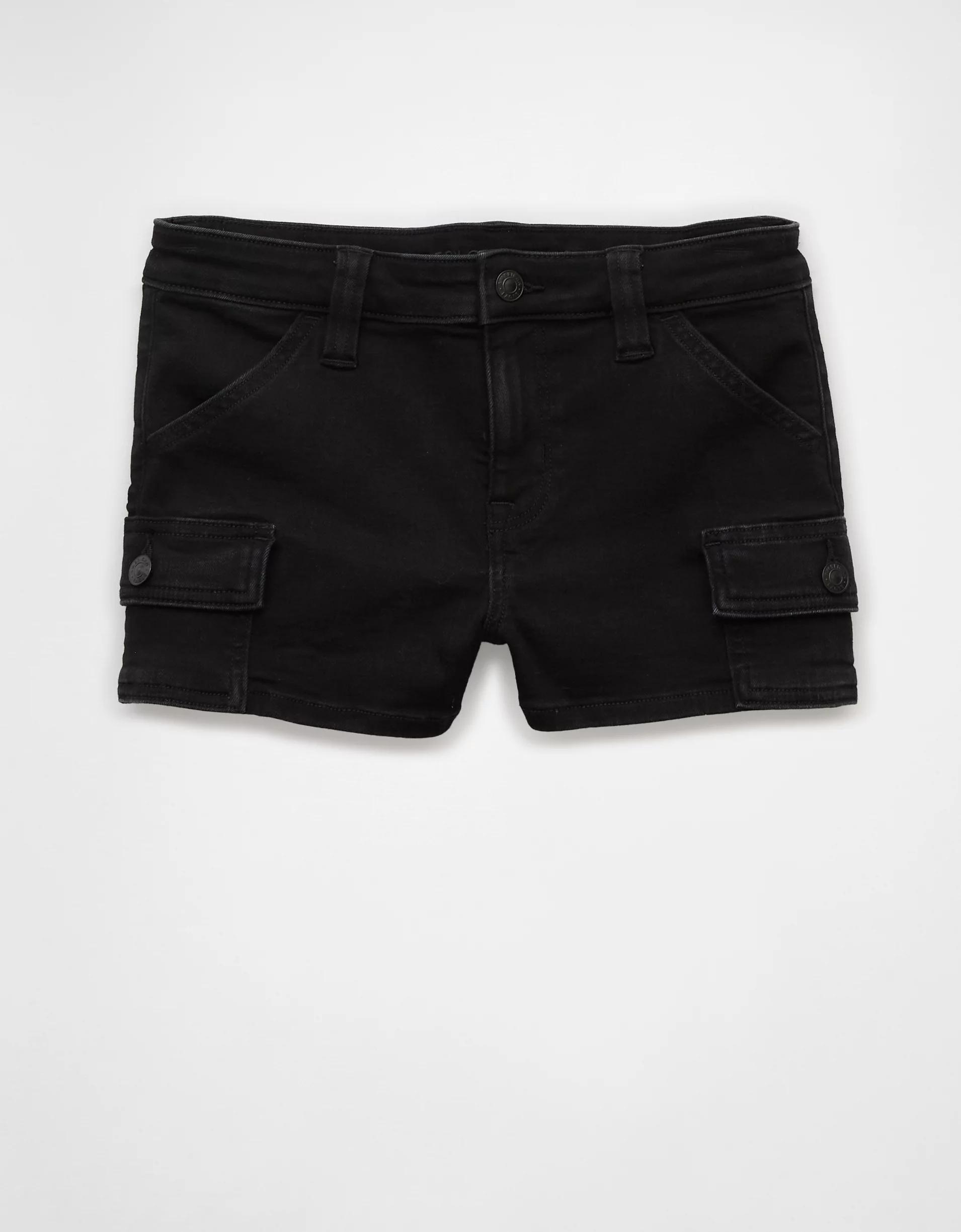 AE Next Level High-Waisted Denim Short Short Product Image