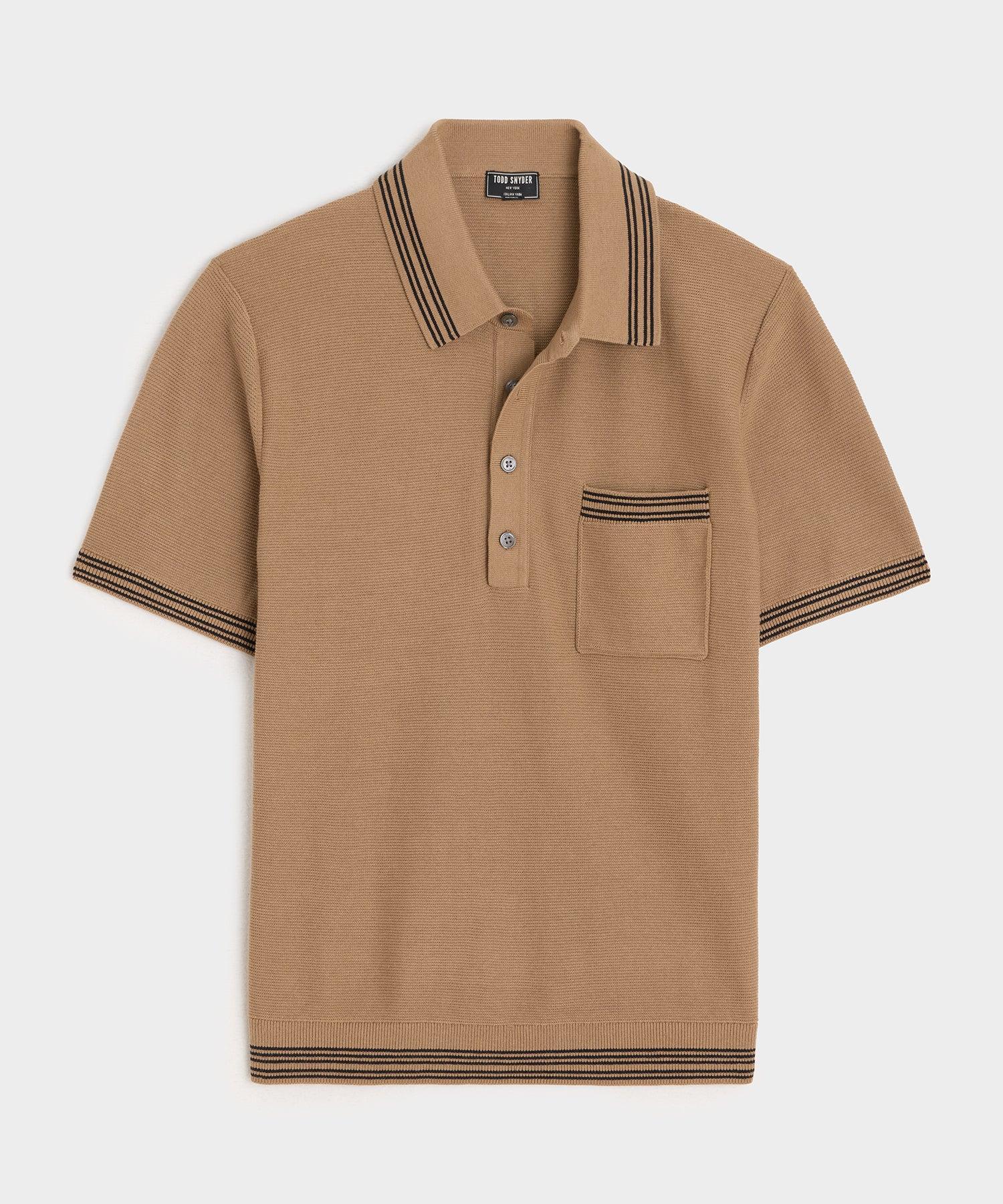 Tipped Waffle Sweater Polo Product Image