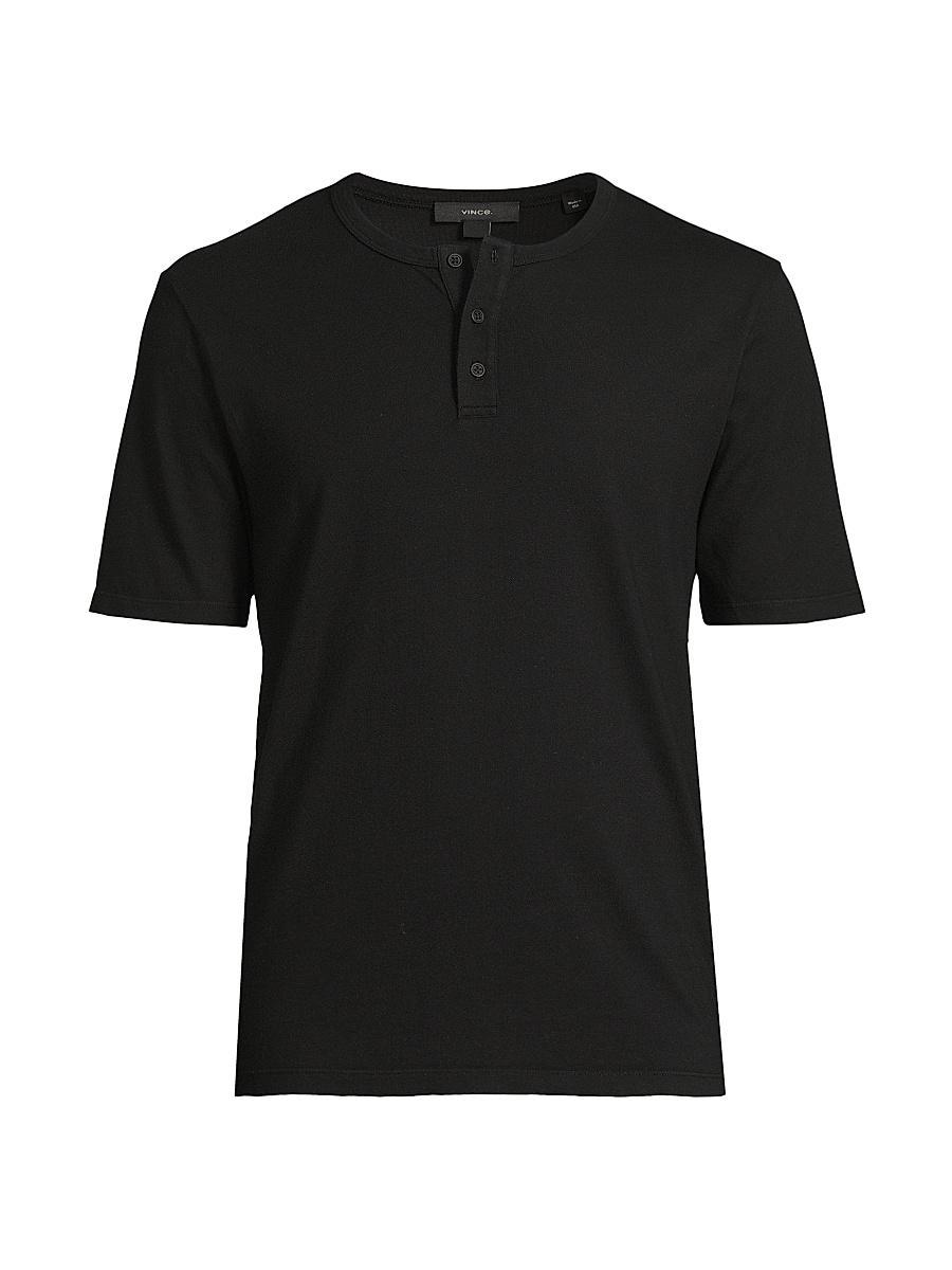 Mens Garment-Dyed Cotton Henley Product Image