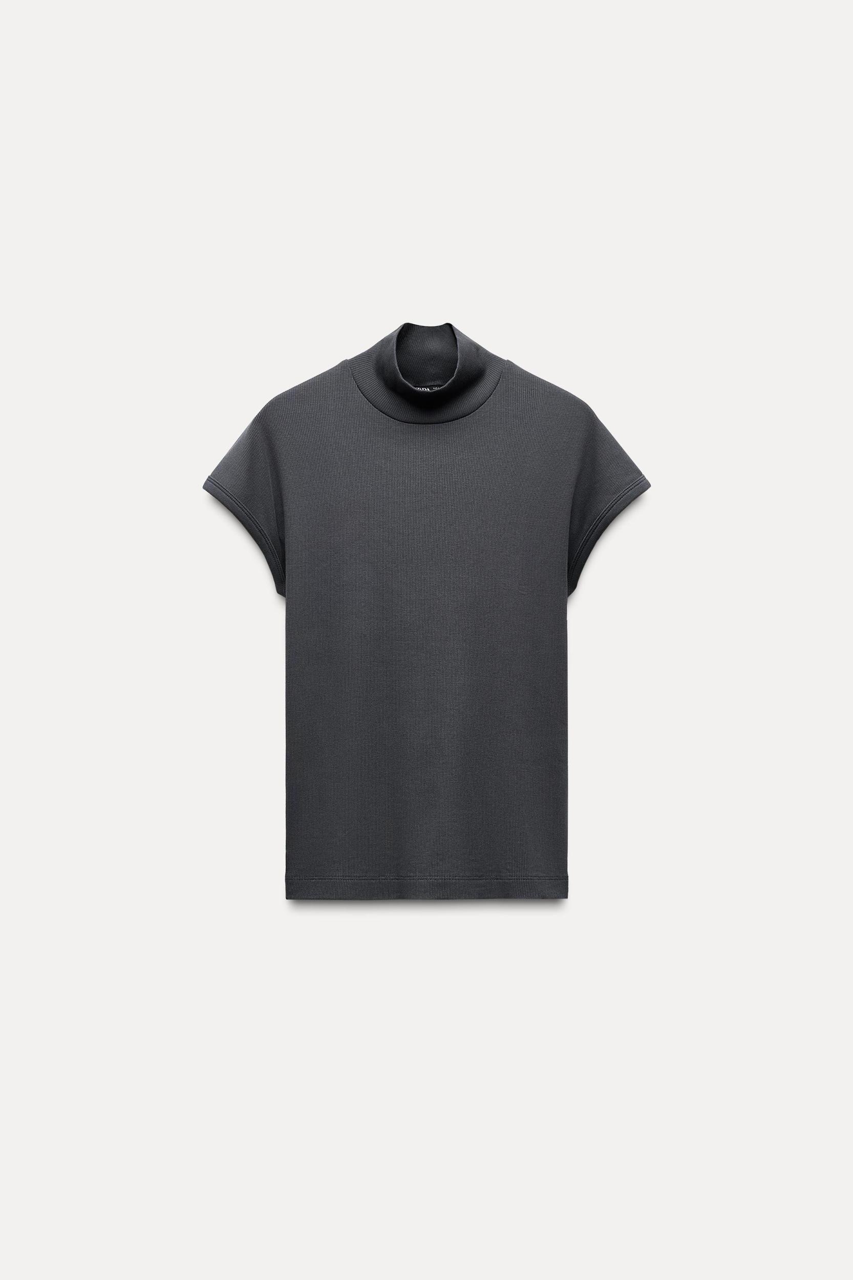 RIB MOCK NECK TOP Product Image