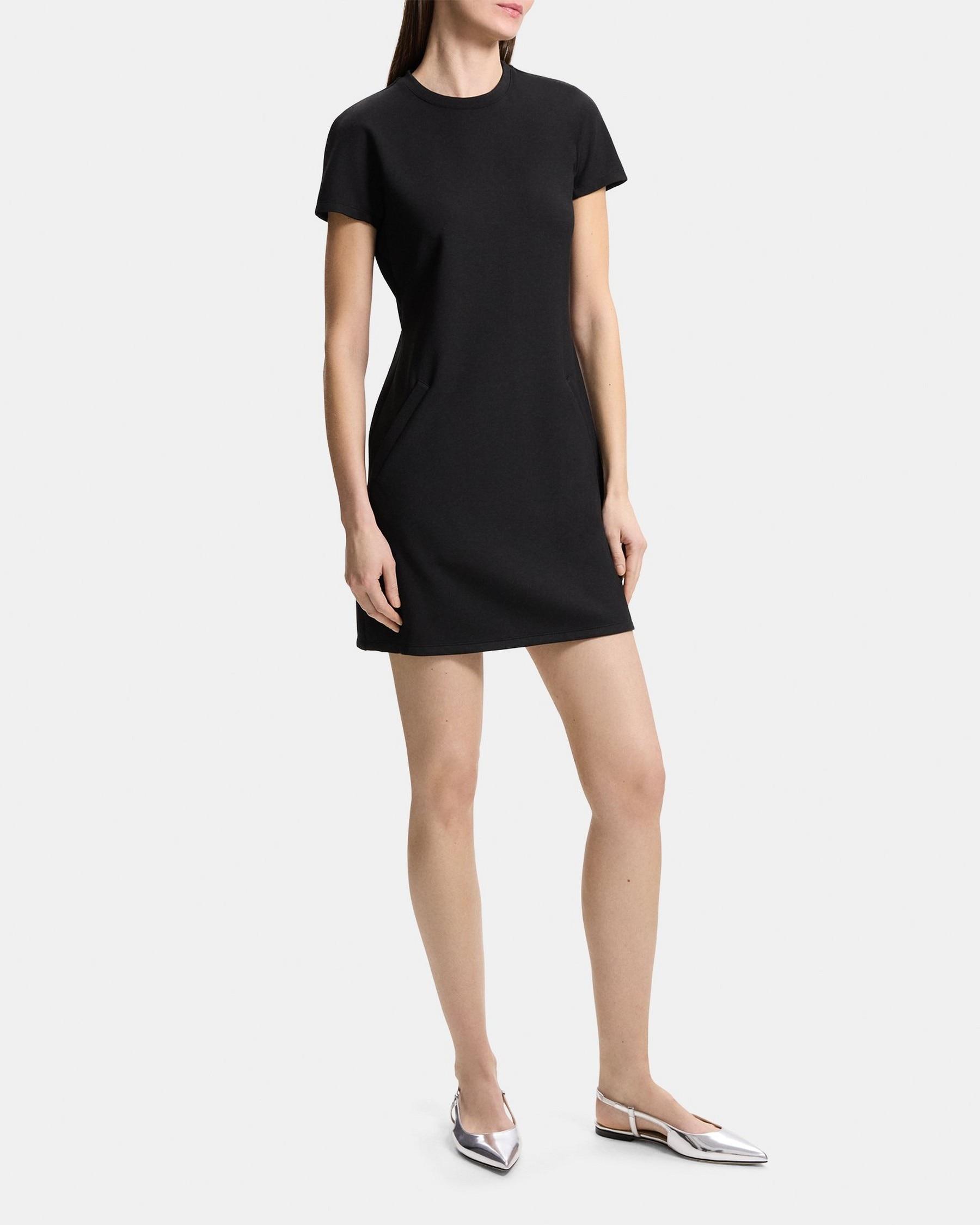 Dolman Sleeve Mini Dress in Double-Knit Jersey Product Image