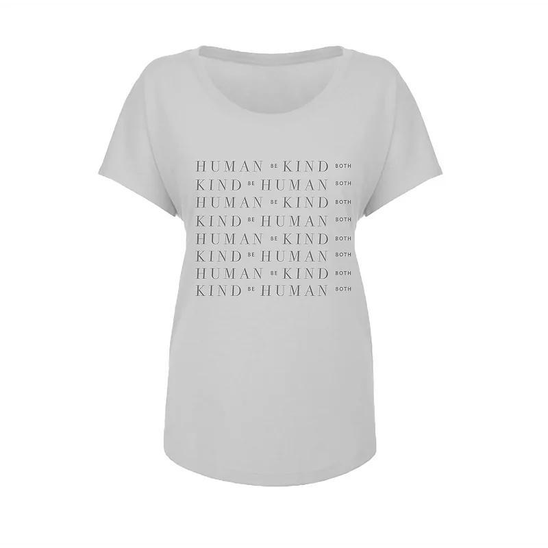 Junior's Grayson Threads Human Kind Graphic Tee, Women's, Size: Medium, Grey White Product Image
