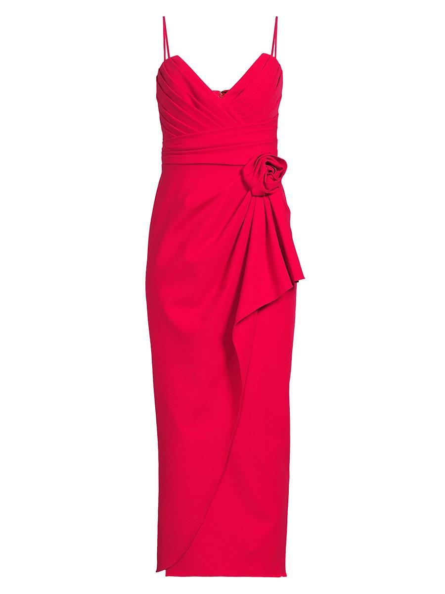 Womens Lucia Pleated Bodice Midi-Dress Size 0 Product Image