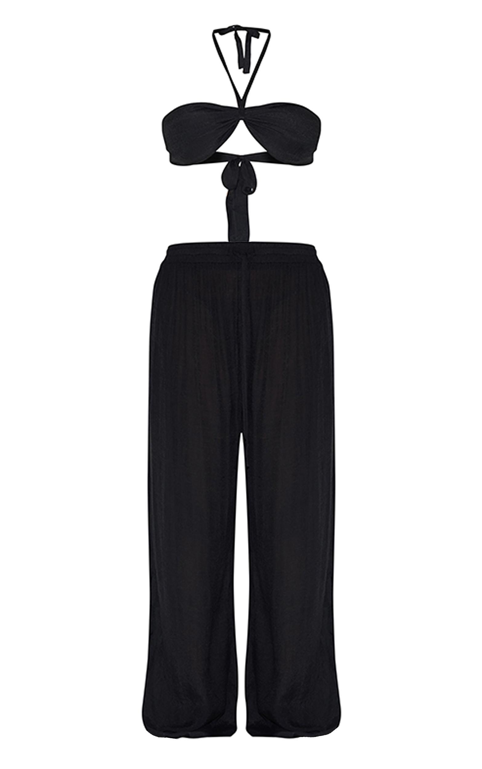 Plus Black Pants & Top Set Product Image