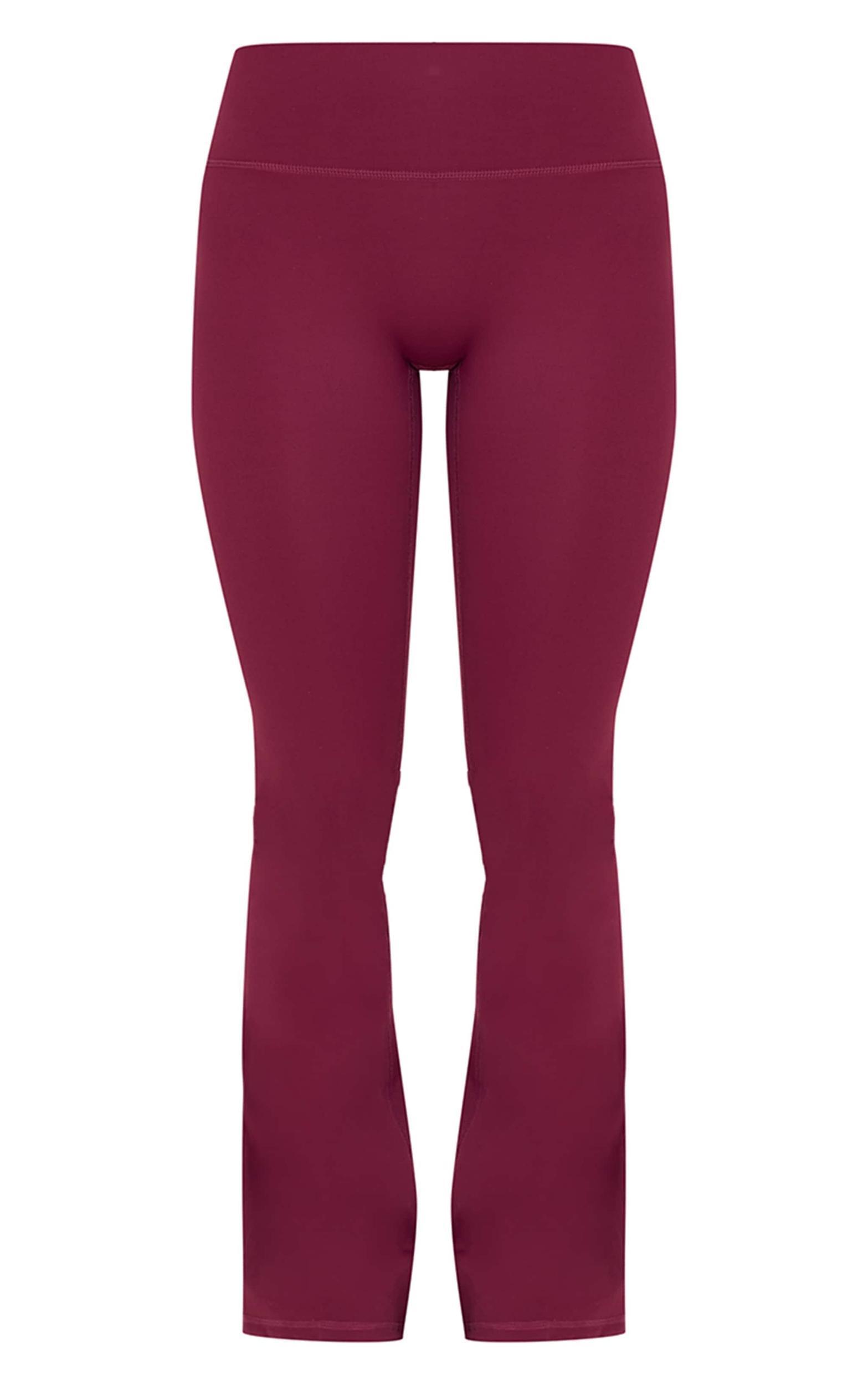 Deep Burgundy Sculpt Flare Yoga Pants Product Image