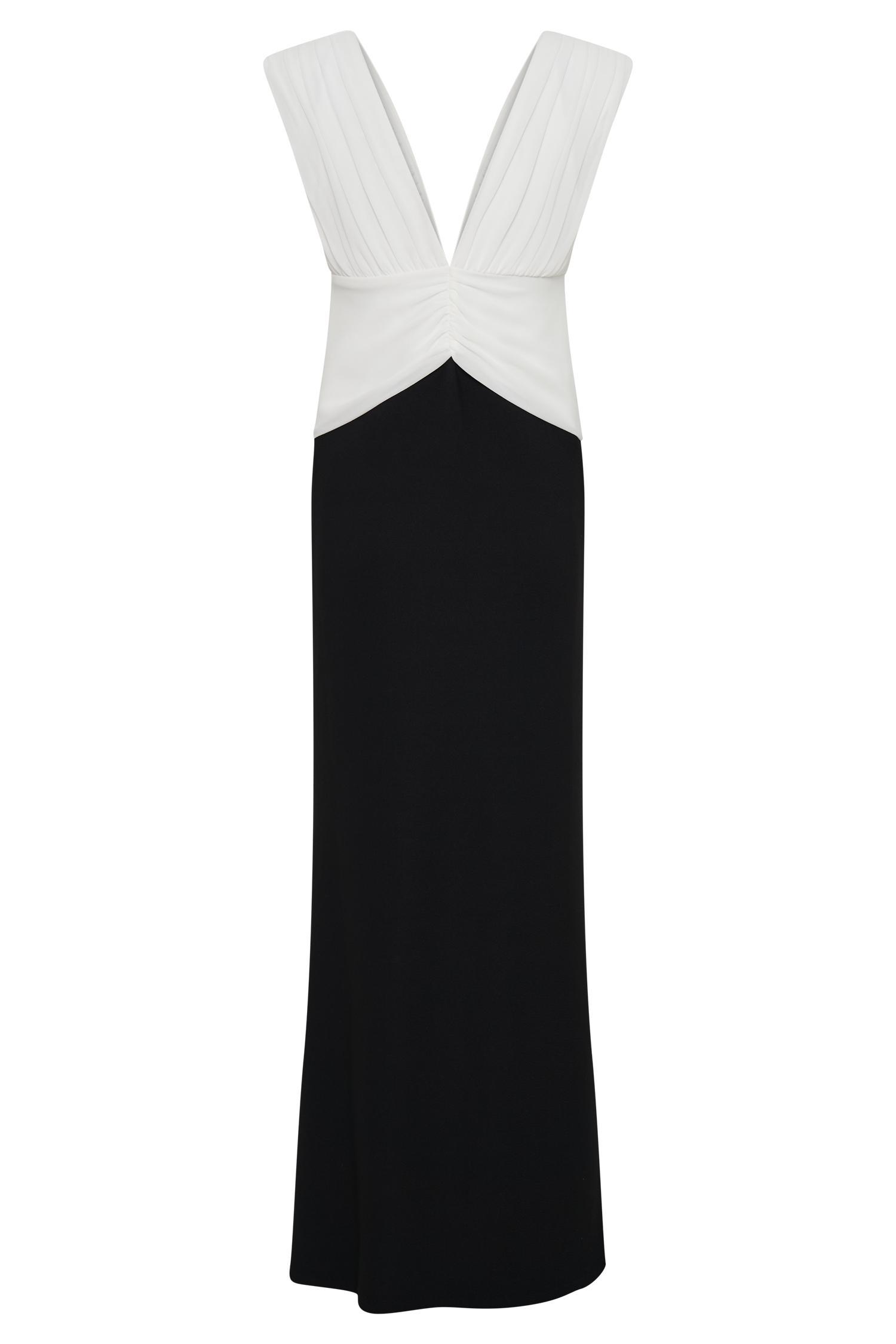 Monique Contrast Maxi Dress - Black Product Image