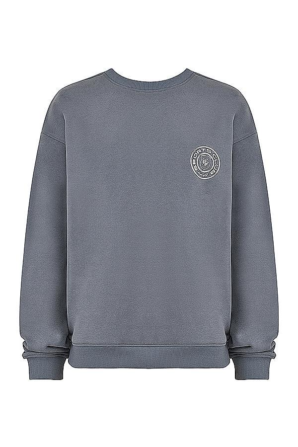 Haze Slate Crew Neck Sweatshirt Product Image