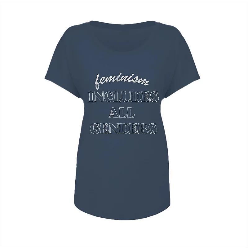 Junior's Grayson Threads Feminism Includes Graphic Tee, Women's, Size: Large, Vintage Blue Product Image