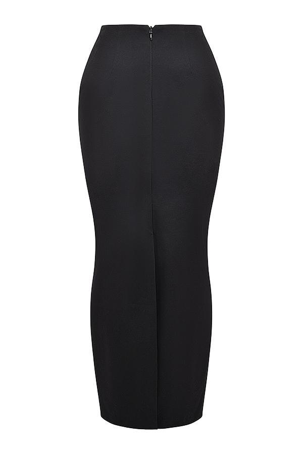 Plus Size Supersoft Essentials Embroidered Patchwork Pocket Crisscross Neck Dress DarkBlue Women Casual Plain V-neck Short sleeve Curvy Midi Dress BloomChic 14-16/1X Product Image