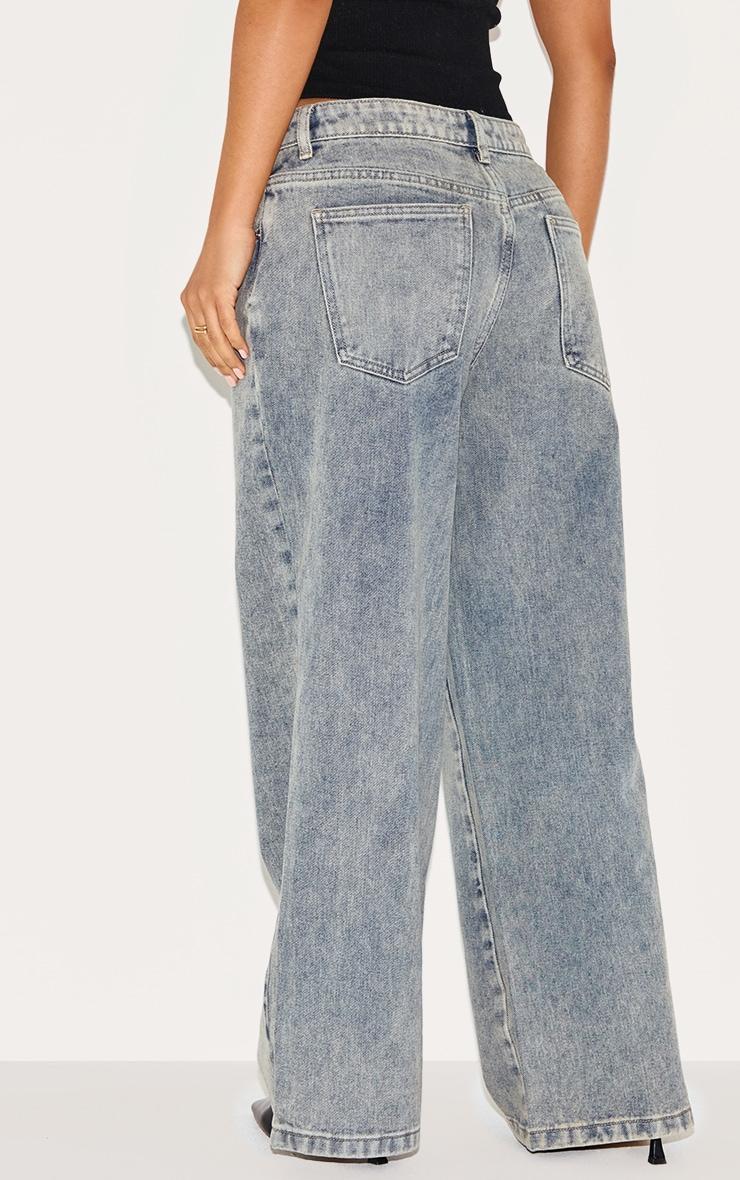 Petite Vintage Wash Washed Low Rise Boyfriend Jeans Product Image