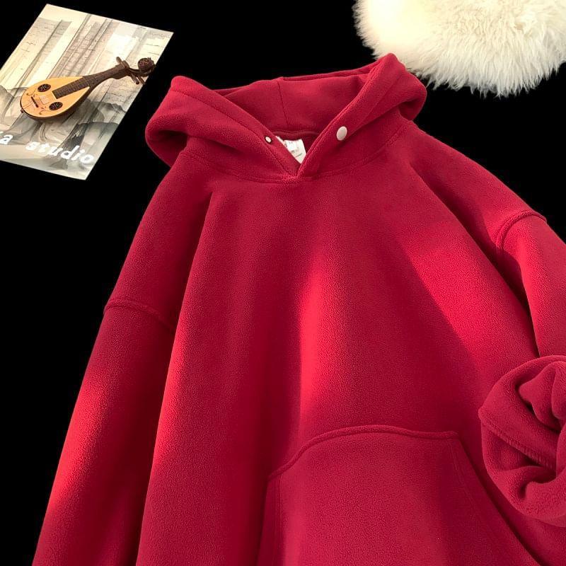 Plain Fleece Hoodie Product Image