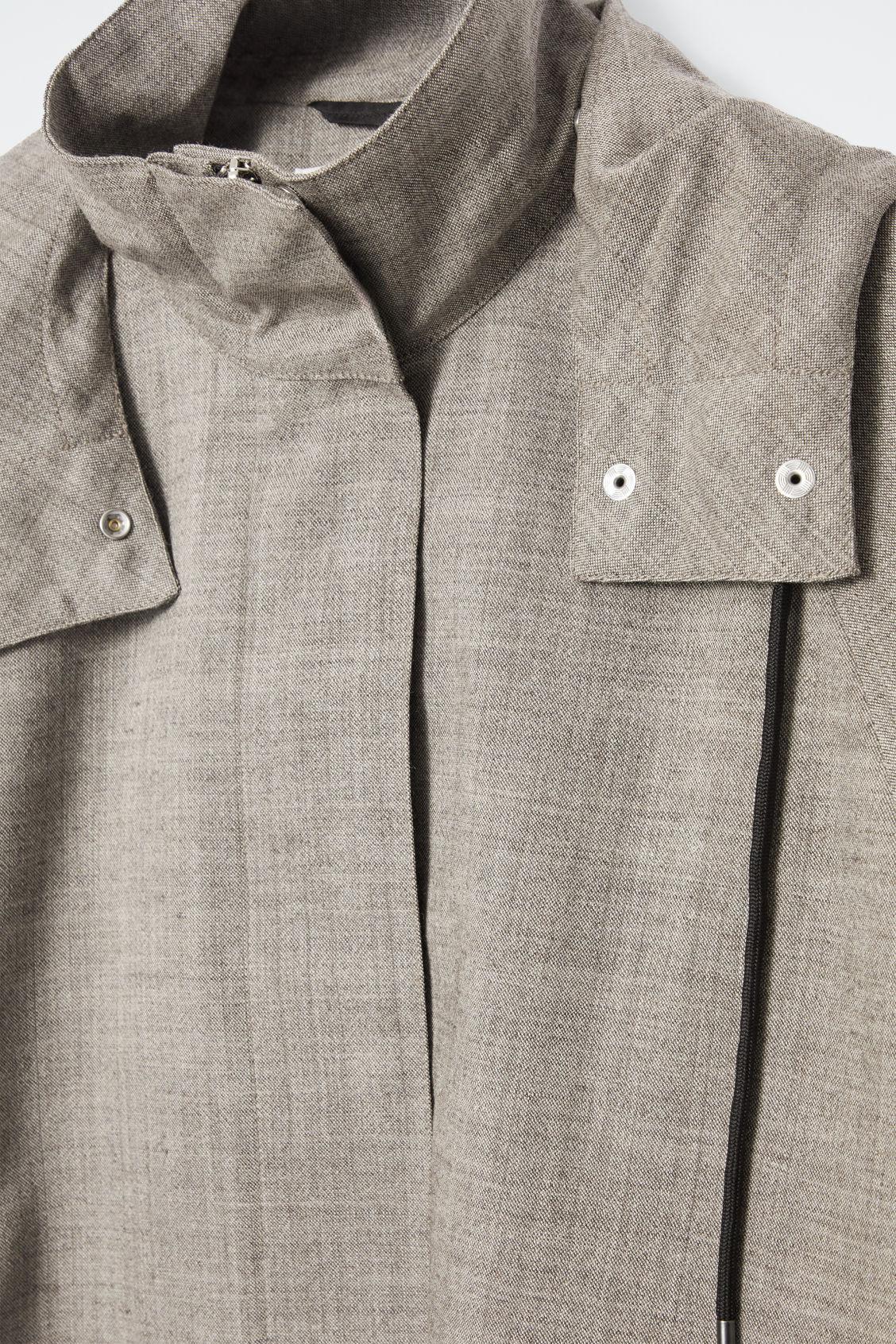 HOODED WOOL UTILITY JACKET Product Image